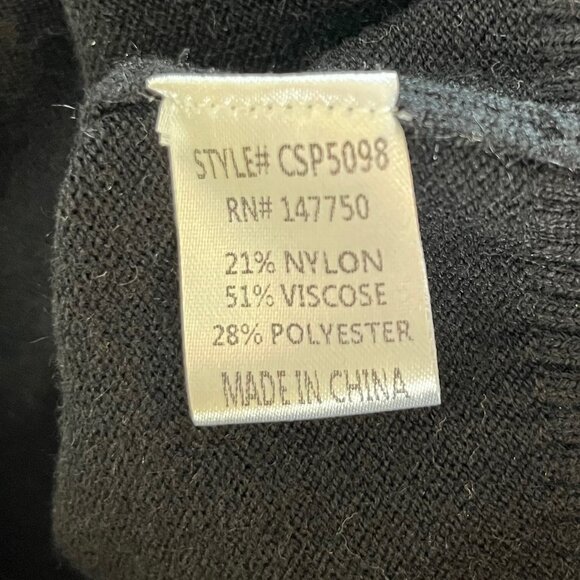 Collection Cezele Labeye Mock Turtle Neck Sweater Womens Small Black New - Picture 6 of 7